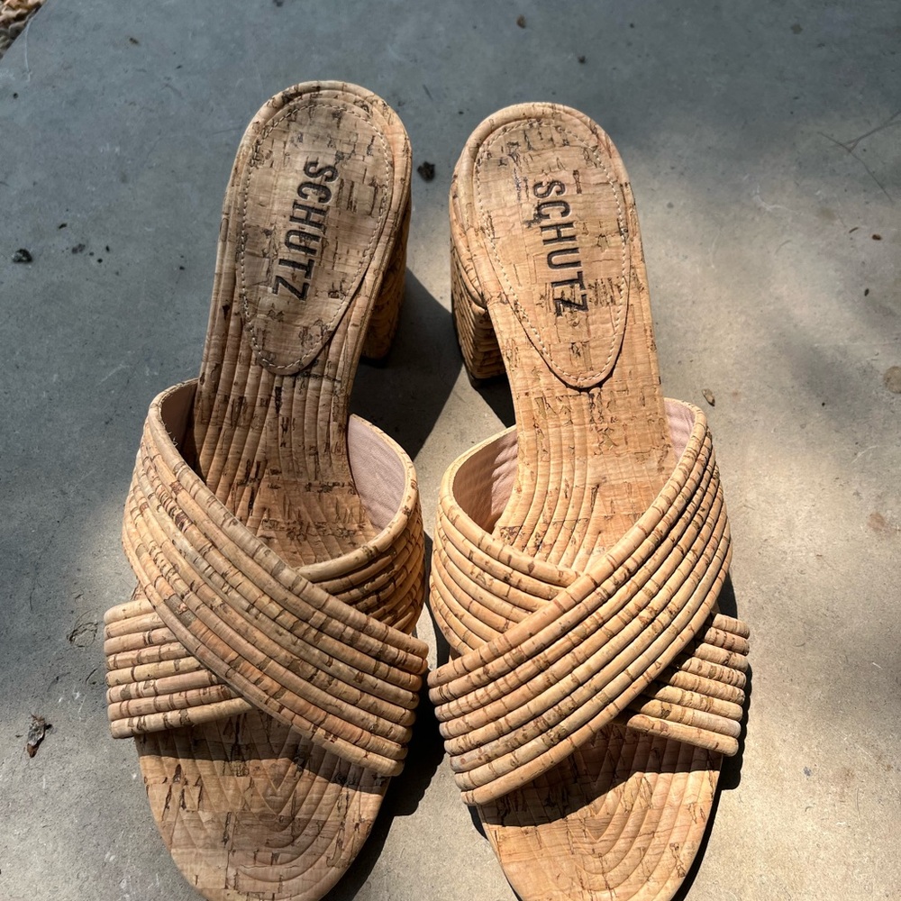 SCHUTZ Women's Cork Mules